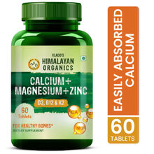 Vlado's Himalayan Organics Calcium Magnesium Zinc Vitamin D3 & B12 Bone & Joint Support Tablets