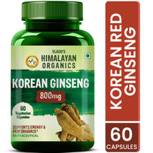 Vlado's Himalayan Organics Korean Red Ginseng 1000mg Boosts Immunity, Energy & Focus Tablets