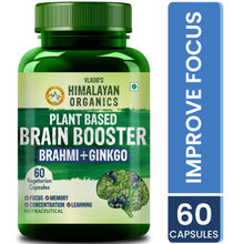 Vlado's Himalayan Organics Plant Based Brain Booster Supplement with Ginkgo Biloba & Brahmi Capsules
