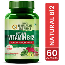 Vlado's Himalayan Organics Plant Based Vitamin B12 Good for Digestion and Nerve Health Capsules