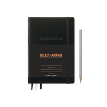 Leuchtturm1917 120G Bullet Journal Edition 2 Medium A5-Size Hard Cover Notebook (Dotted) - Black