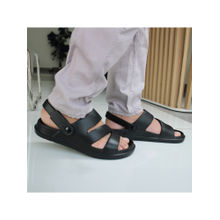NoStrain Black Men Waterproof Sandals with Back Strap