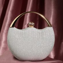 Haute Sauce Silver Textured Vegan Leather Hand Bag