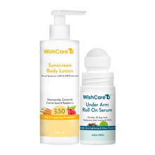 Wishcare Sunscreen Body Lotion SPF 50 + Aqua Fresh Under Arm Roll On Serum
