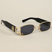 Voyage Rectangle Sunglasses for Men & Women - Gold (51)
