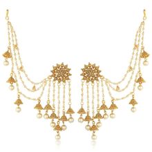 Sukkhi Ethnic Gold Plated Bahubali Inspired Long Chain Jhumki Earrings (NYKSUKHI01028)