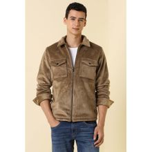 Allen Solly Men Brown Textured Jacket
