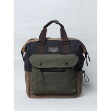 Jack & Jones Dark Brown Colourblocked Backpack (M)