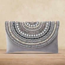 Peora Clutch Purses for Women Wedding Handmade Evening Handbags Party Bridal Clutch (C12GRY)