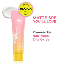 Earth Rhythm Rosy Ritual Glow Mineral Matte Sunscreen SPF 50 PA ++++ No White Cast, In Vivo Tested