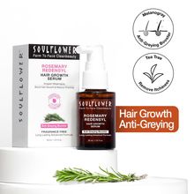 Soulflower Hair Growth Serum - Redensyl, Rosemary, Melanogray, Anagain - Anti Greying Booster