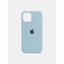 Treemoda Sky Blue Solid Silicone Apple Back Case