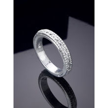 Estele Rhodium Plated Exquisite Finger Ring for Women