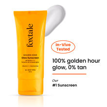 Foxtale Glow Sunscreen SPF 50 PA++++ with Vitamin C & Niacinamide for a Dewy Glow