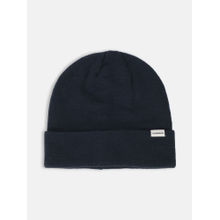 LINDBERGH Men Navy Blue Solid Beanie Cap