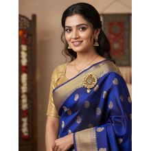 Accessher Wedding Gold Tone Teardrop Pearl Saree Brooch Pin