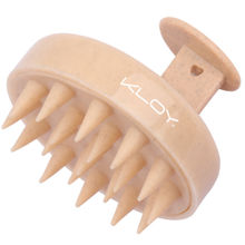 KLOY Round Hair Scalp Massager Shampoo Brush - Textured Beige