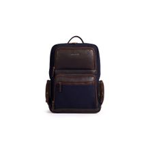 Gauge Machine Unisex Blue 16 Inch Genuine Leather Laptop Backpack