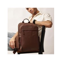 Gauge Machine Unisex Tan 16 Inch Genuine Leather Laptop Backpack