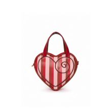 Tann Trim Stripe Chain Heart Handbag