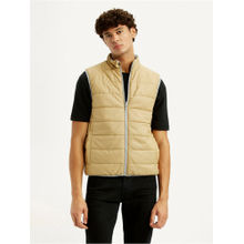 Levi's Mens Solid Beige Puffer Jacket