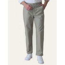 Perch Grey Solid Slim Fit Chinos