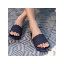 SOLETHREADS Slides Supreme Navy Solid Men Sliders