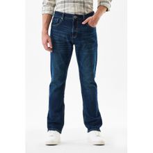Snitch Blue Textured Comfortable Casual Jeans