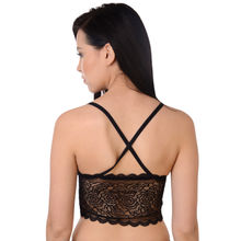 Da Intimo Black Solid Non-Wired Lightly Padded Bralette