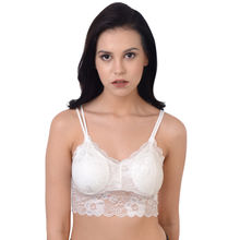 Da Intimo White Solid Non-Wired Lightly Padded Bralette