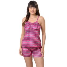 Da Intimo Removable Cookies Pad Bodysuit With Drawstring - Multi-Color