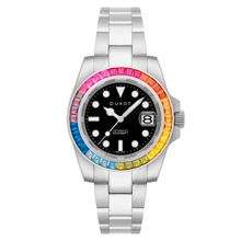 Duxot Atlantica Limited Edition Automatic 36Pcs Cubic Zircona Round Dial Mens Watch - Dx-2047-Ll
