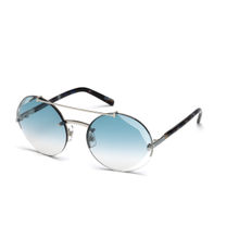 Swarovski Sunglasses Blue Round Women Sunglasses SK0133 60 16W
