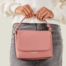 Accessorize London Women's Pink Double Strap Handheld Bag