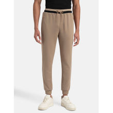 Jockey Am05 Men's Super Combed Cotton Rich Pique Slim Fit Jogger - Beige