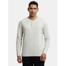 Jockey US87 Men Super Combed Cotton Rich Solid Henley T-Shirt - Moonstruck