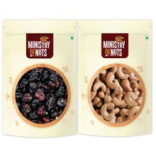 Ministry of Nuts Dried Berries Whole Cranberries & Roasted & Salted Cashews Dry Fruits