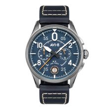 AVI-8 Spitfire Mecha-Quartz Blue Round Dial Mens Watch - Av-4089-04