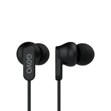 GOVO GOBASS 400 in-Ear Wired Earphones 3D Bass HD Mic Passive Noise Cancellation (Platinum Black)