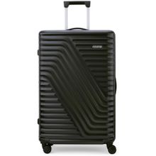 American Tourister Travix Solid 8 Spinner Wheel Hard Side Trolley Bag - Black