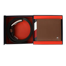 Tommy Hilfiger Cascais Belt and Wallet Casual Leather Gift Set - Brown and Tan