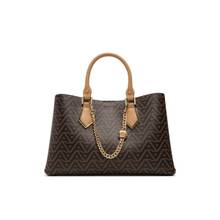 Aldo BAELI Womens Brown Satchel Bag With Detachable Strap & Chain