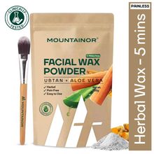Mountainor Facial Hair Removal Wax Powder With Turmeric & Aloevera Painless Herbal Hair Remover Pack