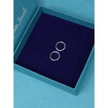Margento Jewels 925 Sterling Silver Plain Hoop Earring