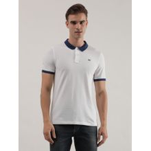 Lee Mens Solid White Polo T-Shirt (Slim)