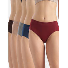 Jockey 1406 Women High Coverage Super Combed Cotton Hipster-Dark Assorted (Pack of 5)