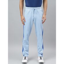 Alcis Mens Powder Blue Anti-static Slim-fit Athleisure Track Pants