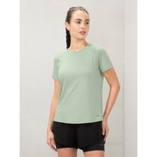 Amante Women Dry Relaxed Fit Round Neck Energize Active Tee-Green