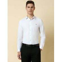 Allen Solly Men White Slim Fit Solid Full Sleeves Formal Shirts