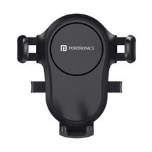 Portronics Clamp Y Adjustable Mobile Holder for Car,Compatible with 4 to 6 inch Devices (Black)